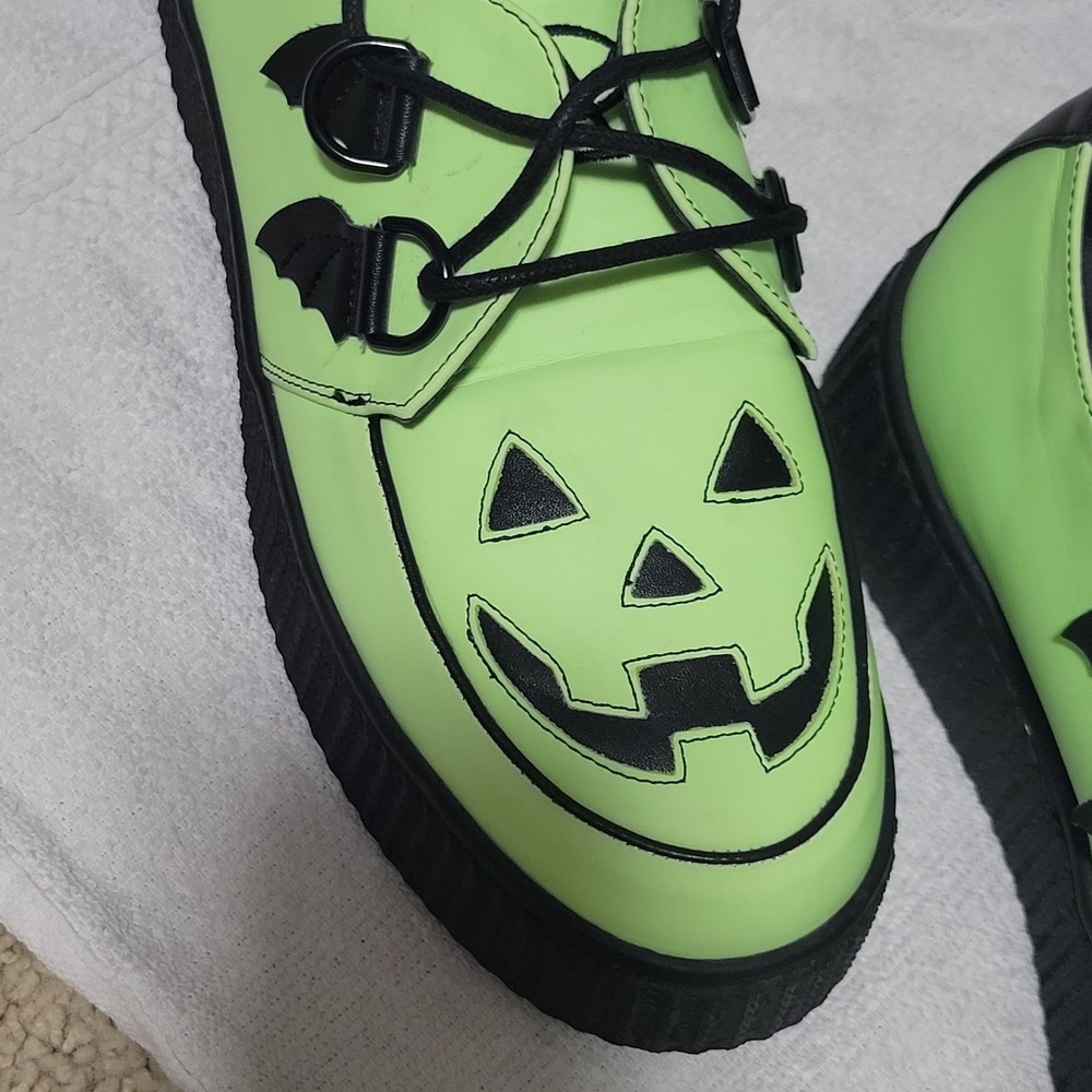 Strange Cvlt Cult YRU Krypt Jack O Lantern Glow Creeper Platform Shoes Women 10 - Picture 13 of 14